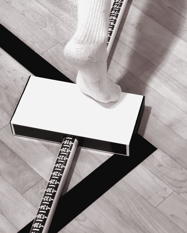 Athlete's foot on the Y-Balance Test reach block during return-to-sport testing